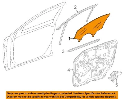 Mercedes MERCEDES-BENZ OEM 14-16 S550 Front Door-Window Glass Left 2227200318 - Image 1 of 2