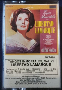 LIBERTAD LAMARQUE ~ TANGOS INMORTALES VOL. VI ~ VINTAGE CASSETTE ~ EX/EX - Picture 1 of 3