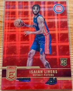 Isaiah Livers RC 2021/22 Panini Elite HYPER RED #217 Rookie Pistons Parallel SP - Bild 1 von 2