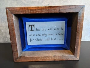 VTG NEW Framed Wood/Metal Silver Inspirational Standing/Wall Decor "This Life .. - Picture 1 of 7