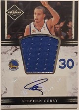 STEPHEN CURRY /24 WARRIORS AUTO JUMBO JERSEY PATCH SP SSP 2011-12 PANINI LIMITED