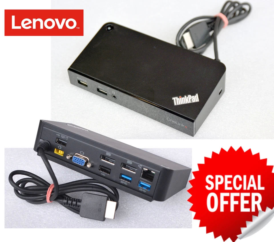 LENOVO PORT REPLICATOR DOCKING STATION THINKPAD ONELINK 40A4 DU9047S1 DOC26 - Bild 1 von 1