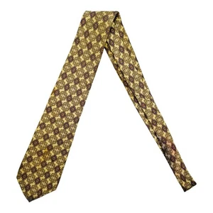 Vintage Yves Saint Laurent 100% Silk Tie Necktie Geometric RARE - Picture 1 of 16