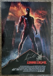 DAREDEVIL signed POSTER Marvel Autograph by 4 Affleck Garner Duncan Ferrell JSA - Picture 1 of 6