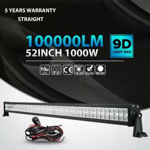 52"INCH 1000W Led Light Bar Spot Flood Combo Offroad Driving 4X4 Truck ATV 50/54 - Picture 1 of 12