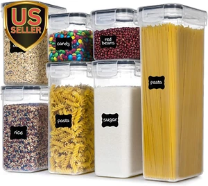 Airtight Food Storage Containers with Lids, 7 PCS BPA Free Kitchen Canisters ... - Picture 1 of 1