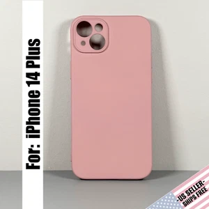 Case for iPhone 14 Plus - Misty Rose Pink | Soft Touch Silicone | Slim & Flexibl - Picture 1 of 11