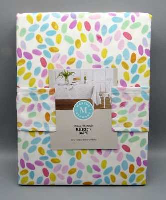 MARTHA STEWART SPRING EASTER EGG TABLECLOTH OBLONG 60” x 102” BRAND NEW - Image 1 of 4