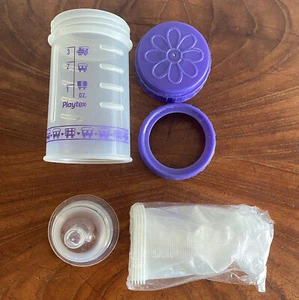 Niñera Playtex vintage + 1 pezón redondo transparente + 5 forros de gota biberón 4 oz - Imagen 1 de 11
