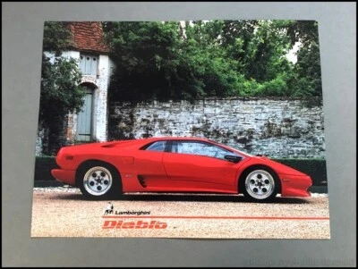 1990 1991 Lamborghini Diablo Original 1-page Sales Brochure Sheet - Image 1 of 2