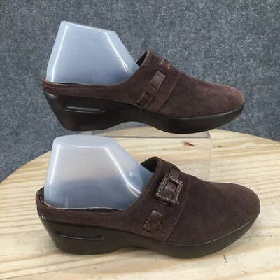 Zapatos Cole Haan para mujer 9.5 B Mule Slides cuña informales D22508 marrón gamuza sin cordones Foto 1 de 4