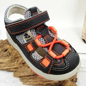 RICOSTA PEPINO GEORGIE Gr. 22 M Kindersandalen Sandalen Jungen Klett Grau-Orange - Bild 1 von 10