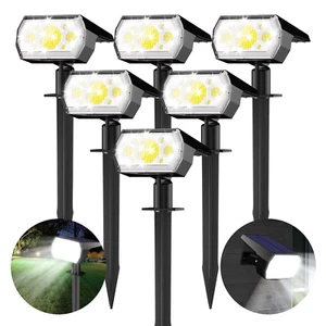 Solar Lights Outdoor, IP65 Waterproof 64Leds Solar Spot Lights with 3 Modes for - Picture 1 of 12