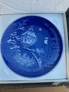 Bing & Grondahl 1983 Teller Weihnachten in der Altstadt Jule After #9083 - Bild 1 von 2