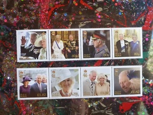 ISLE OF MAN 2023 The Accession of HM King Charles III Set 8 Mint Stamps - Bild 1 von 1