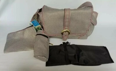 Kalencom New Orleans Large Buckle Houndstooth Print Diaper Bag - NWT - Image 1 of 4