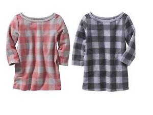NWT Old Navy Girls Buffalo-Plaid Dress 12-18 18-24 2T 3T 4T Gray or Red $20 