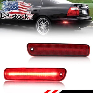 2X Red Lens LED Rear Side Marker Lights For 94-97 Honda Accord & 92-96 Prelude - Picture 1 of 7