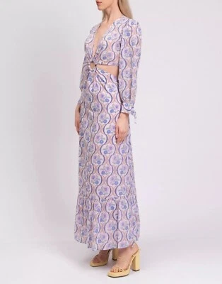 Vestido Maxi Antik Batik Tanissa Recorte Floral- Estampa Algodão-Voile-G - Imagem 1 de 4