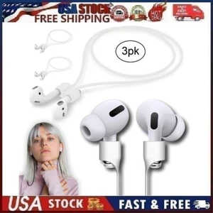 3 Pack Ultra-Strong Magnetic Airpod Pro Strap Anti-Lost Cord Sport Lanyard White - Picture 1 of 14