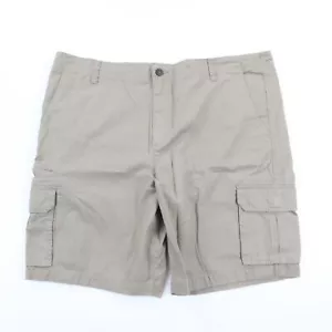 Magellan Ripstop Canvas Cargo Shorts Men's 42 x 10" Beige Outdoor Travel Cotton - Picture 1 of 8