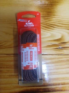 1 paio di lacci stivali/scarpe kiwi da esterno sabbia nera rotonda 60 pollici 7-8 occhielli  - Foto 1 di 2