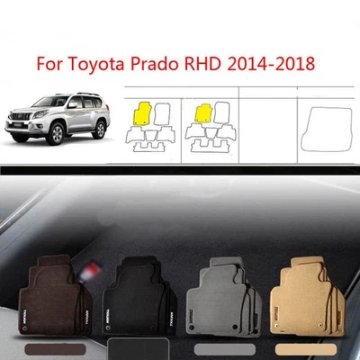 Full Set 1/2"Thick Solid Nylon Interior Floor Carpet Mats For RHD Toyota Prado - Image 1 of 4
