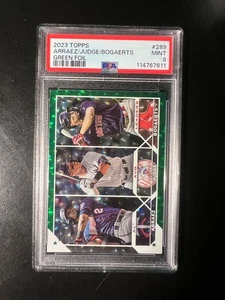 2023 Topps Green Foil #289 Luis Arraez Judge Bogaerts LL #'d 234/499 PSA 9 - Picture 1 of 2