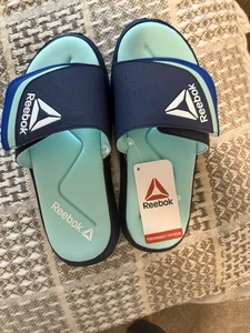NWT Reebok Shower Slides Unisex Size 8Navy Blue Women Or Mens Size 8 - Picture 1 of 2