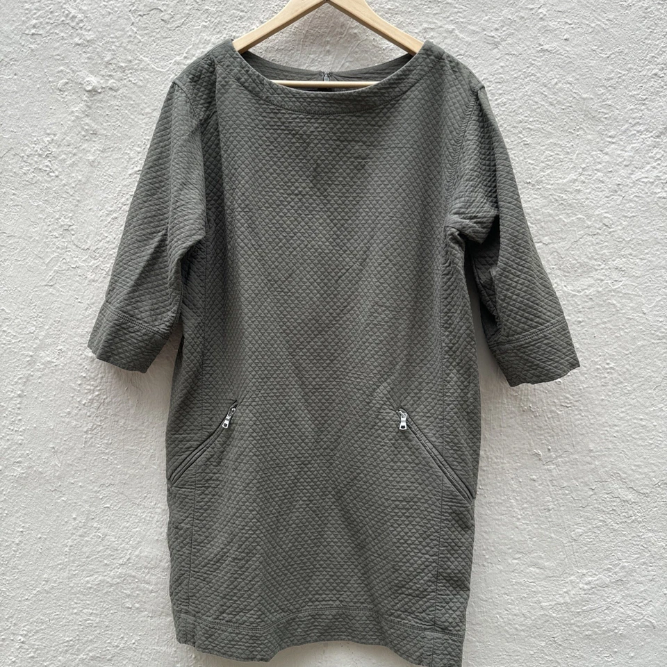 Vestido túnica acolchada texturizada para mujer GAP diseñado artesanal M bolsillos minimalista Foto 1 de 4