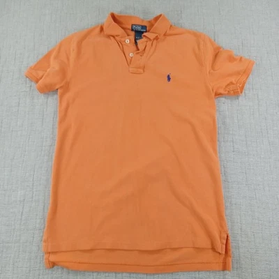 Ralph Lauren Polo Short Sleeve Shirt Boys Size Medium 10-12 Orange - Image 1 of 4