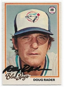 DOUG RADER Autographed Signed 1978 OPC Baseball card #166 Toronto Blue Jays - Picture 1 of 1