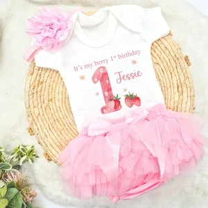 Personalised Berry Birthday Vest and Tutu Set - Picture 1 of 6