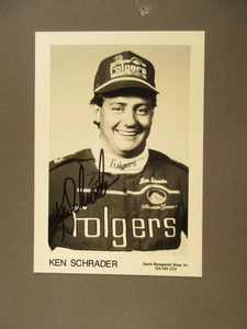 SIGNED Ken Schrader NASCAR Folgers Headshot - Picture 1 of 1