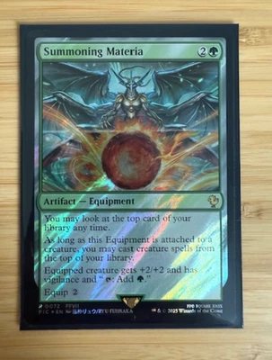 MTG: Summoning Materia (Surge Foil) Commander: Final Fantasy Foil NM - Image 1 of 2