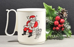 Vtg Tupperware Christmas Mug (Sleeping Santa) 16oz Micromug Microwave Reheatable - Picture 1 of 5