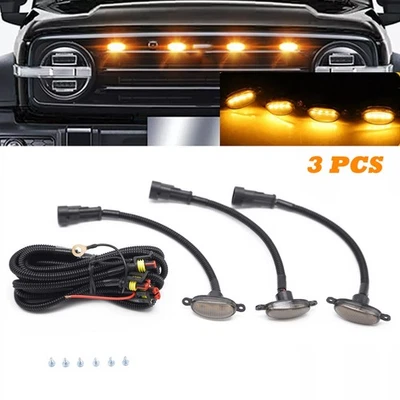 3x Luces LED para capó de parrilla delantera para Dodge RAM 1500 2500 3500 Foto 1 de 4