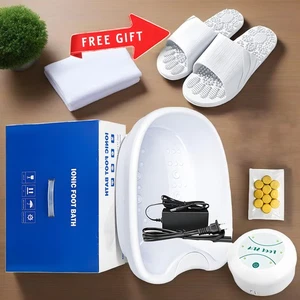 Ionic Detox Spa Tub Machine + Non-Slip Slippers + 10 x Ginger Foot Bath Soaks - Picture 1 of 9