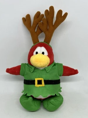 CLUB PENGUIN 6.5" Plush Toy Series 1: 🐧REINDEER ELF #2 - Jakks 2008 - image 1 of 2