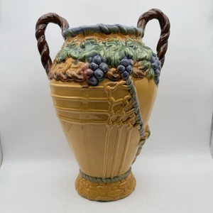Obstvase Majolika im Urnenstil mit Doppelhenkel 14,5 Zoll x 10 Zoll - Bild 1 von 10
