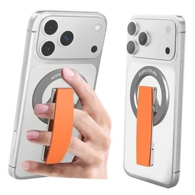RESPETADO-BRO-Magnético-Teléfono-Agarre-Soporte, Soporte Magnético para Anillo de Teléfono Naranja Foto 1 de 4