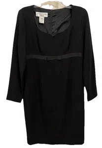 Abito formale donna Jones New York nuovo con etichetta vintage anni '90 nero zip dietro taglia 8 - Foto 1 di 19