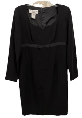 Vestido Formal Jones New York Nuevo Con Etiquetas Vintage Años 90’s Negro Cremallera Espalda Para Mujer Talla 8 Foto 1 de 4