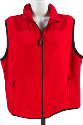Chaleco Woolrich para mujer rojo sin mangas polar cremallera completa - L Foto 1 de 4