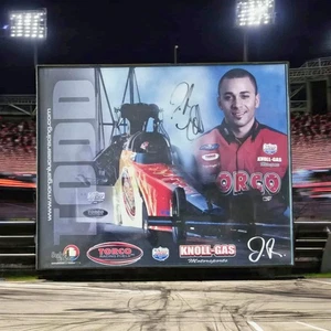Cartulina 8x10 firmada a mano por J. R. Todd 2008 NHRA Knoll-Gas coche divertido - Imagen 1 de 2