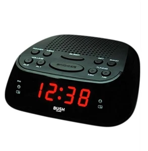 Bush Dual Alarm Clock Digital Radio FM With Red LED Display & Sleep Mode - Picture 1 of 5