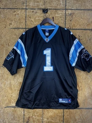 CAMISETA NEGRA VINTAGE REEBOK NFL EQUIPMENT CAROLINA PANTHERS CAM NEWTON TALLA 54 Foto 1 de 4