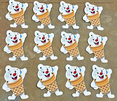 12XCalifornia Fosters snowm PORCELAIN ENAMEL SIGN BOARD SIZE 10"X7.4" INCHES S/S - Image 1 of 3