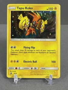 HD Swirl Mew Taail - Tapu Koko Holo Bleed Error Pokemon Card Promo Sm30 NM/LP - Picture 1 of 4