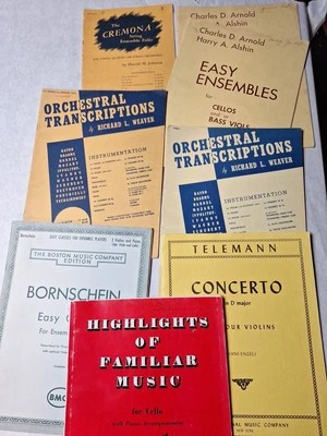 Lot w String Ensembles Orchestra Sheet Music Classics Concerto Booklets - Image 1 of 4